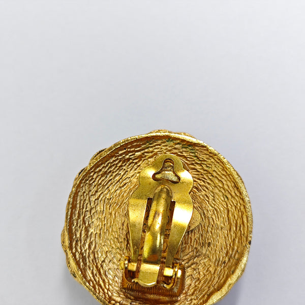 Metal Gold Clip On Earrings
