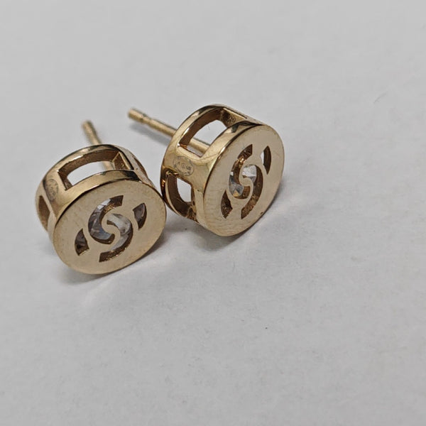 Metal Gold Stud Earrings