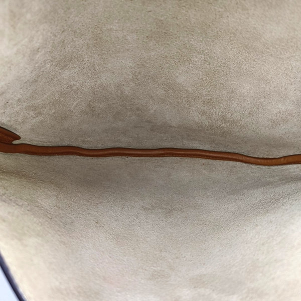 Calfskin Shoulder Bag Small Brown
