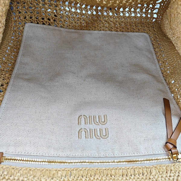 Straw Tote Bag Beige