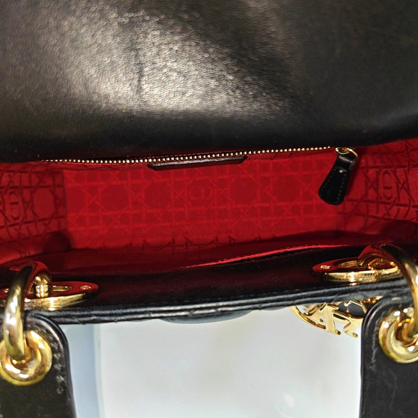 Lady Dior Small Cannage Lambskin Black