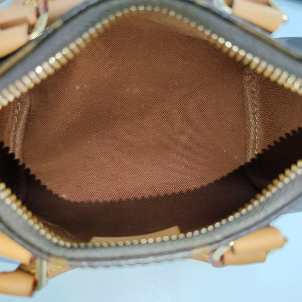 SPEEDY Nano Monogram Coated Canvas Brown