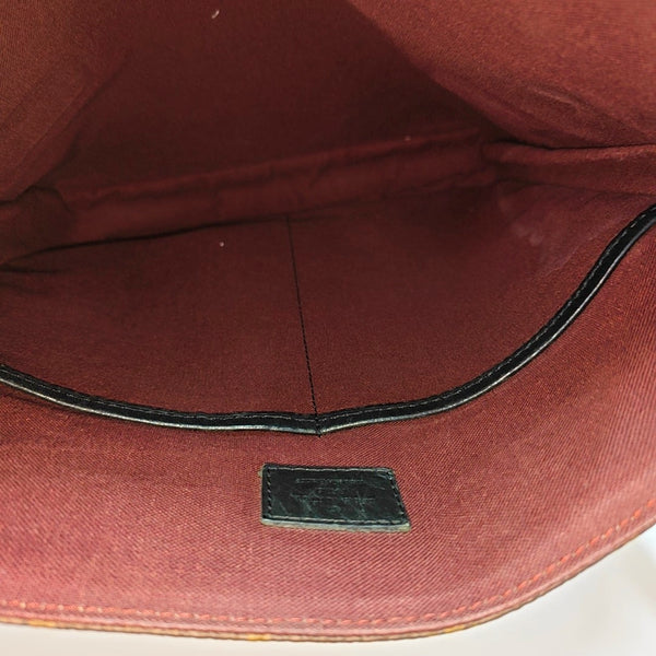 BASS MM Monogram Coated Canvas Brown