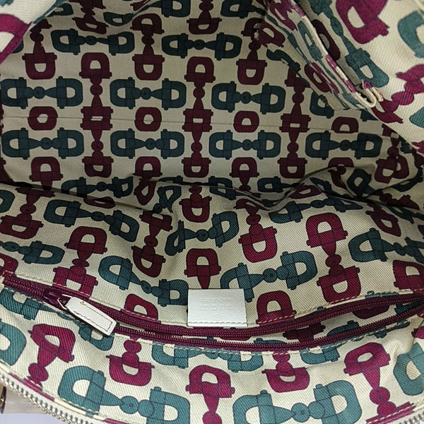 Abbey Monogram Calfskin White