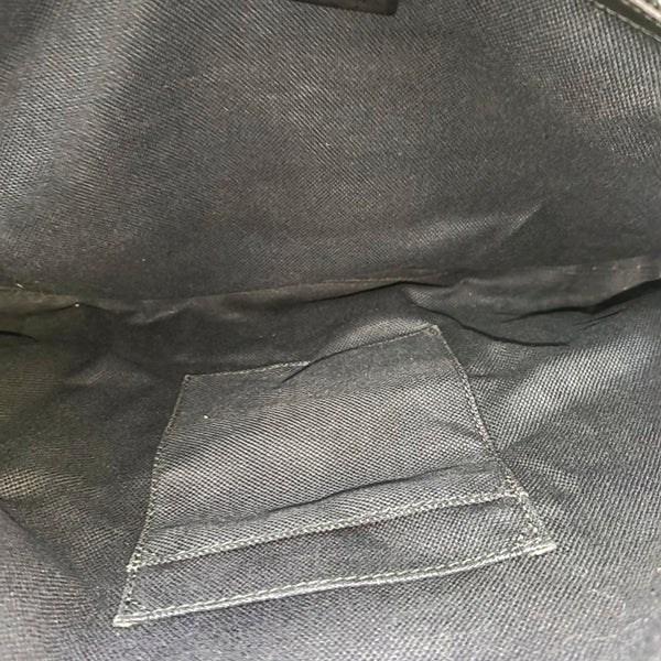 Rania Monogram Coated Canvas Black