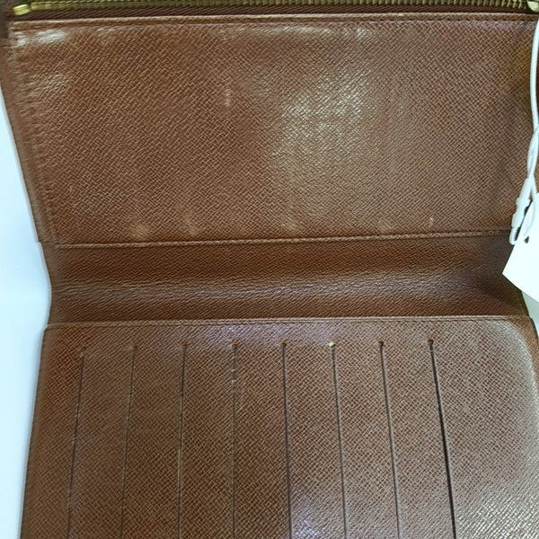 Monogram Coated Canvas Wallet Brown