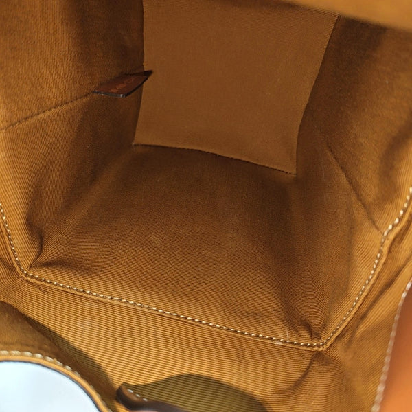Coated Canvas Bucket Bag Brown
