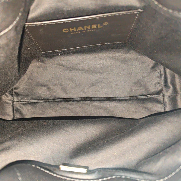Quilted Calfskin Top Handle Bag Black