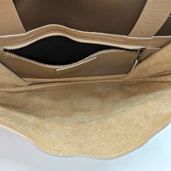 Calfskin Shoulder Bag Beige