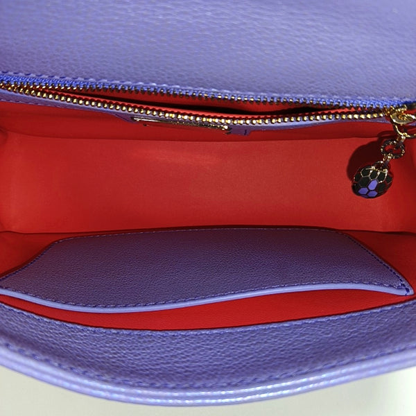 SERPENTI CABOCHON Small Quilted Lambskin Blue