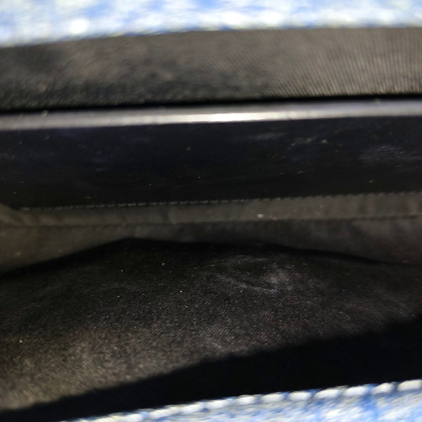Leather Shoulder Bag Blue