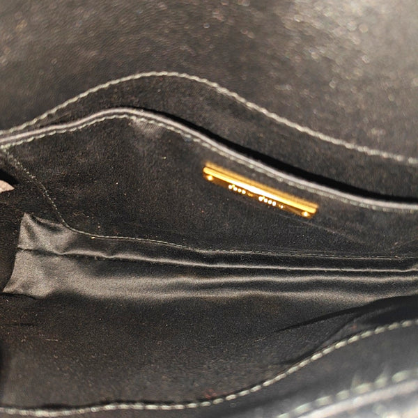 Quilted Lambskin Shoulder Bag Black