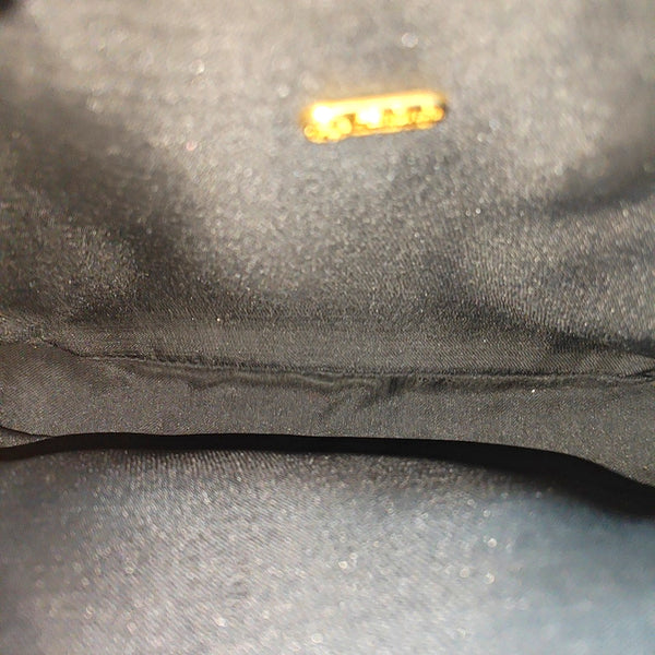 Coated Canvas Shoulder Bag Black