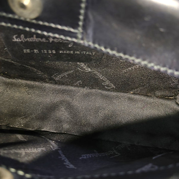 Calfskin Top Handle Bag Black