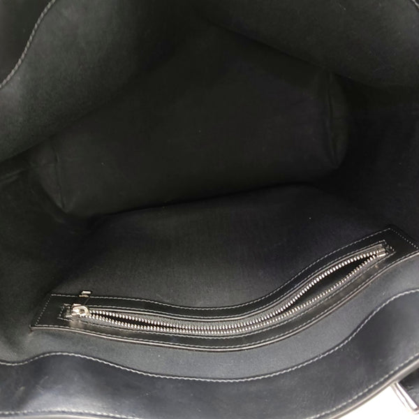 Coated Canvas Top Handle Bag Black