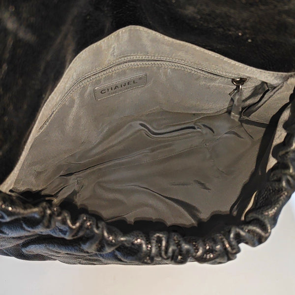 Quilted Grained Calfskin Black