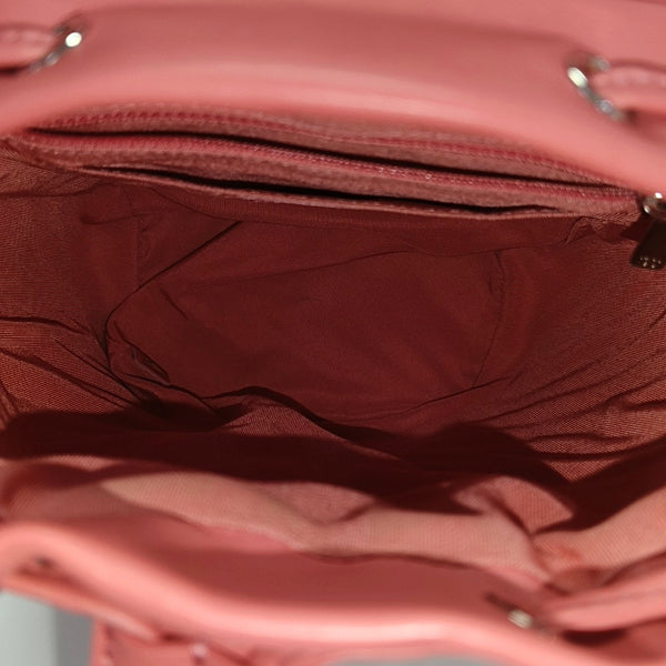 Chevron Calfskin Backpack Pink