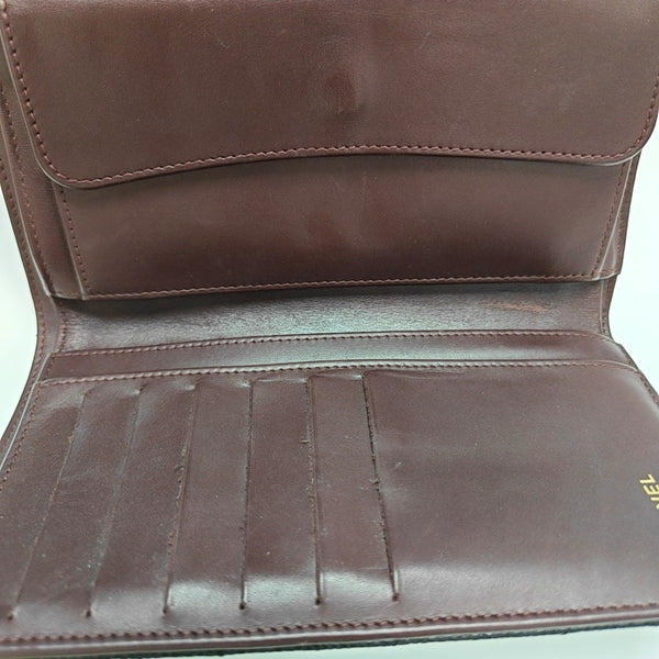 Quilted Grained Calfskin Wallet Black