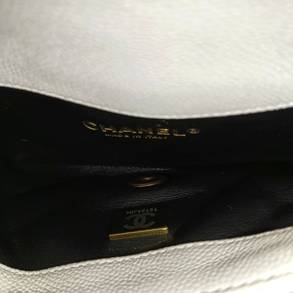 Quilted Grained Calfskin White