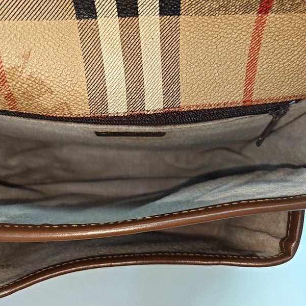 Coated Canvas Shoulder Bag Beige