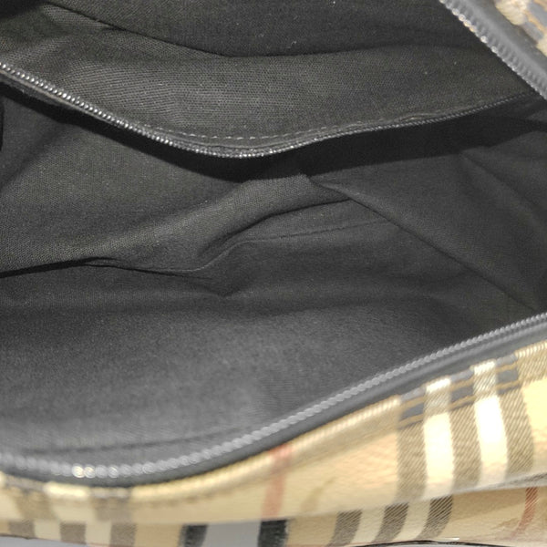 Coated Canvas Shoulder Bag Beige