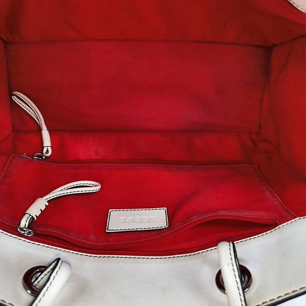 Quilted Calfskin Tote Bag White