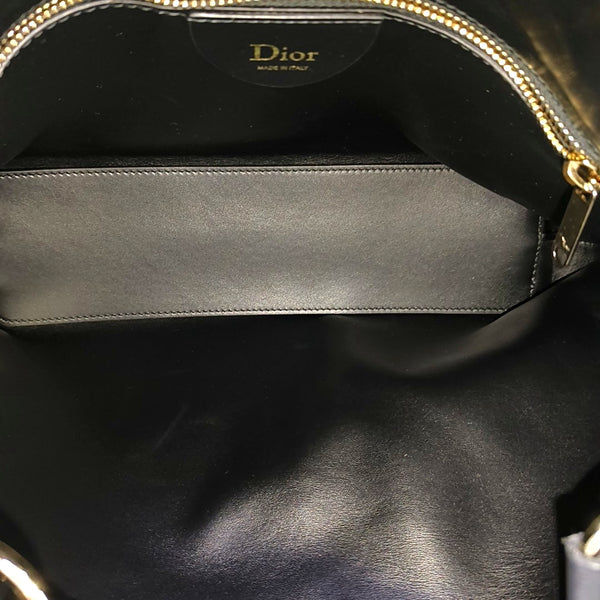 Diorly Medium Cannage Calfskin Black