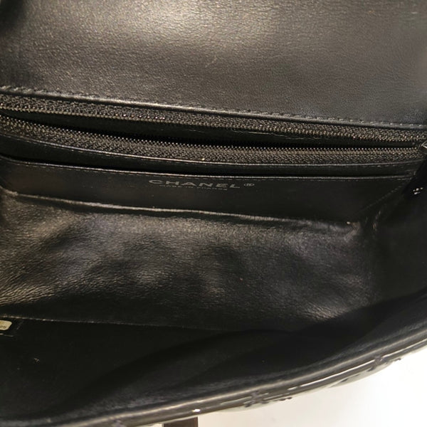 2.55 224 (mini) Quilted Patent Calfskin Black