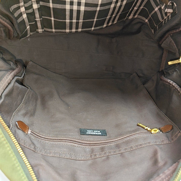 Nylon Top Handle Bag Green