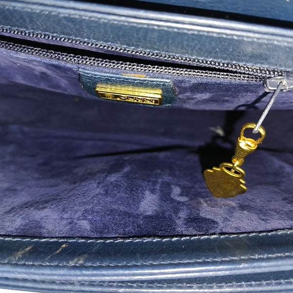 Calfskin Crossbody Bag Blue
