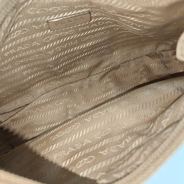 Authenticated pre-owned Re-Edition2000 Mini Nylon Beige - Top Handle Bag at Looply