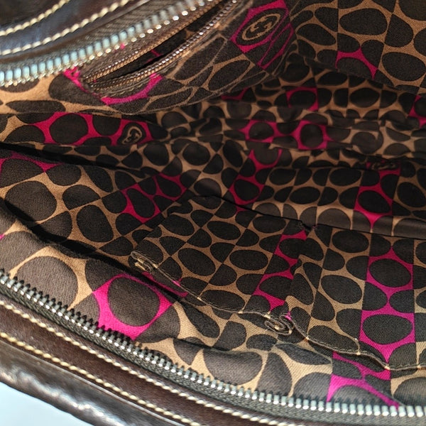 Calfskin Shoulder Bag Brown