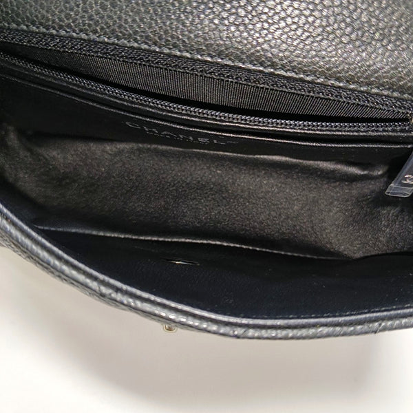 CLASSIC FLAP Mini Quilted Grained Calfskin Black