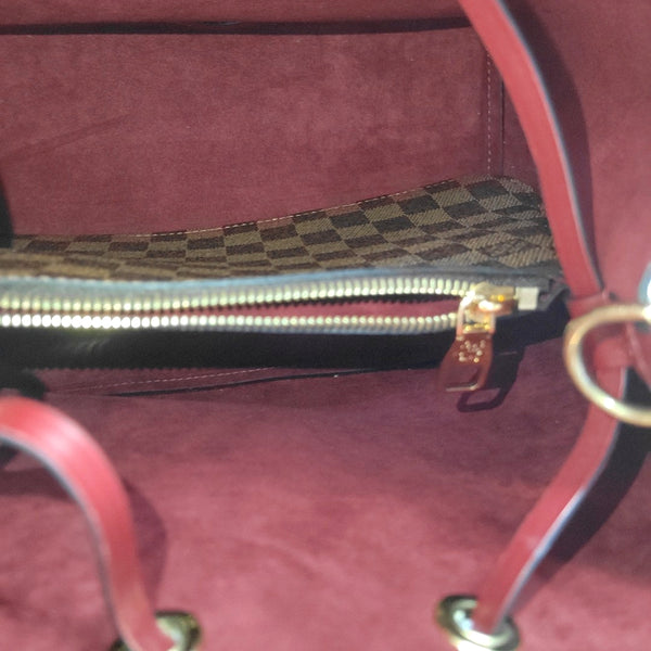 NÉONOÉ MM Damier Ebene Coated Canvas Brown