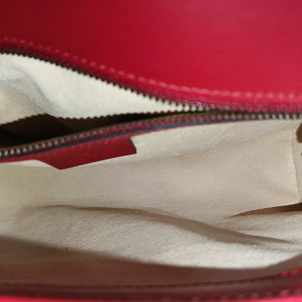 GG Marmont Medium Quilted Calfskin Red