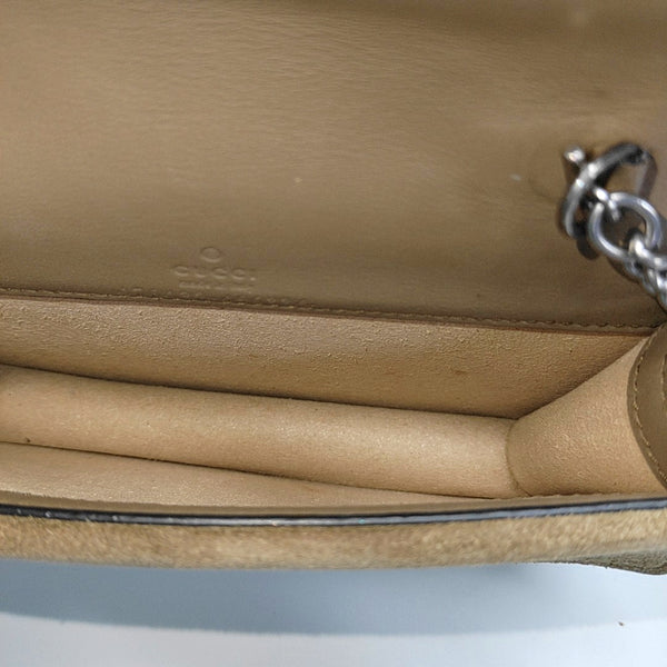 Dionysus Super Mini Monogram Coated Canvas Beige