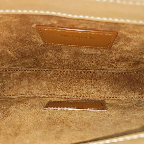 Calfskin Top Handle Bag Brown