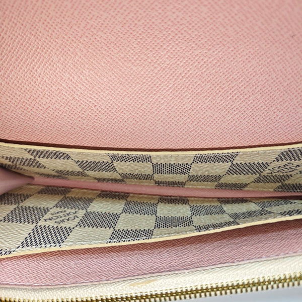 EMILIE Damier Azur Coated Canvas White Wallet