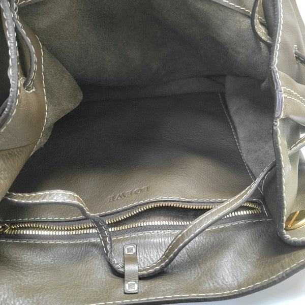 Calfskin Top Handle Bag Brown
