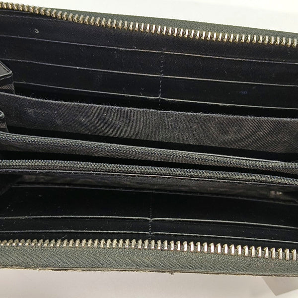 Monogram Coated Canvas Clutch Black