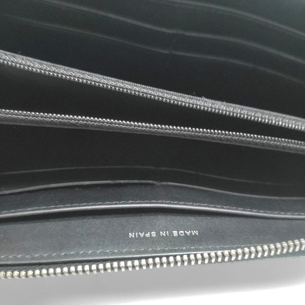 Quilted Patent Leather Wallet Black