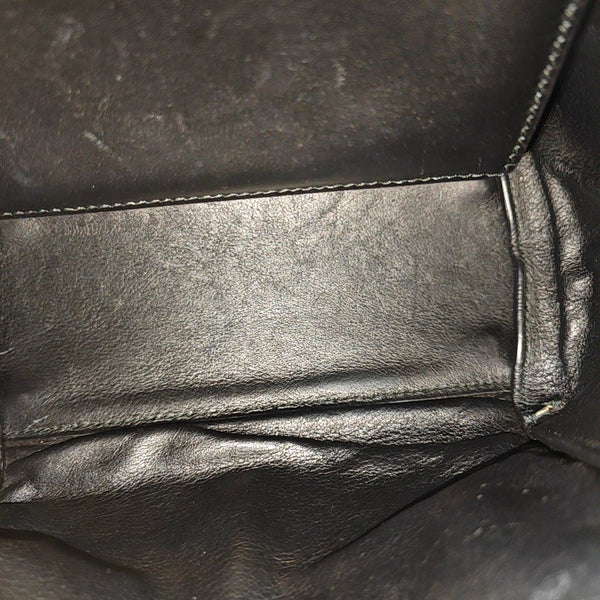 Calfskin Top Handle Bag Black