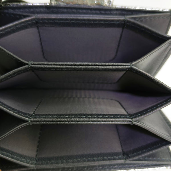 Diorama Cannage Calfskin Silver Wallet
