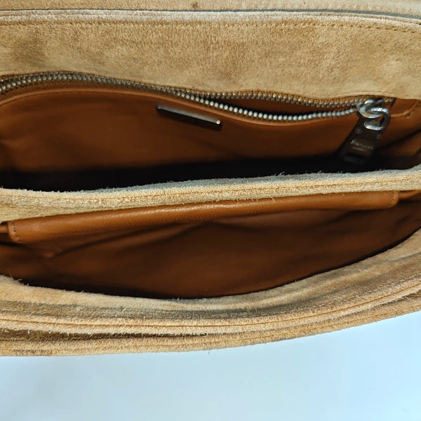 Suede Shoulder Bag Brown