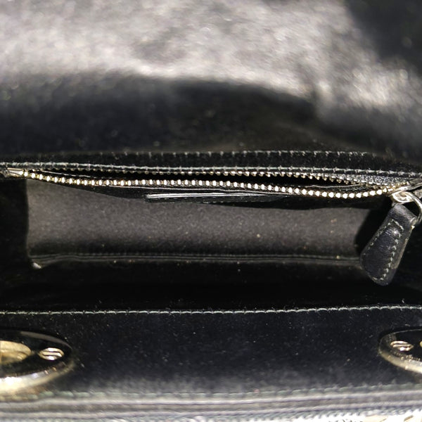 Authenticated pre-owned Lady Dior Mini Silk Satin Black - Tote Bag at Looply