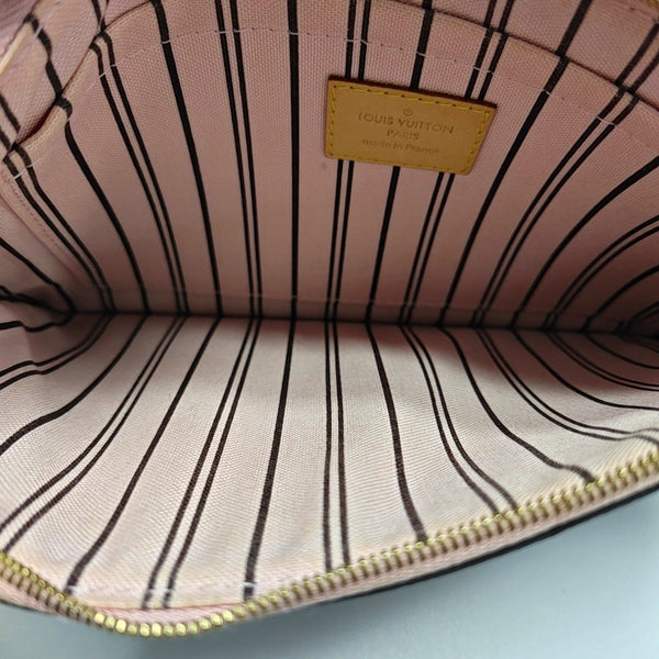 NEVERFULL PM Monogram Coated Canvas Brown
