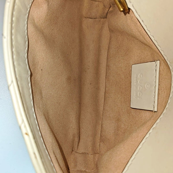 GG Marmont Mini Quilted Calfskin White