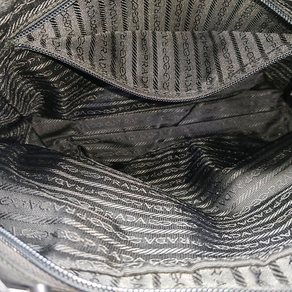 Nylon Top Handle Bag Black