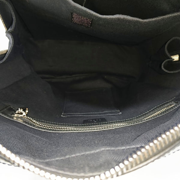 Monogram Coated Canvas Backpack Black