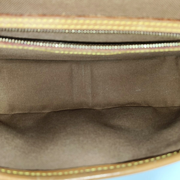 SOLOGNE PM Monogram Coated Canvas Brown